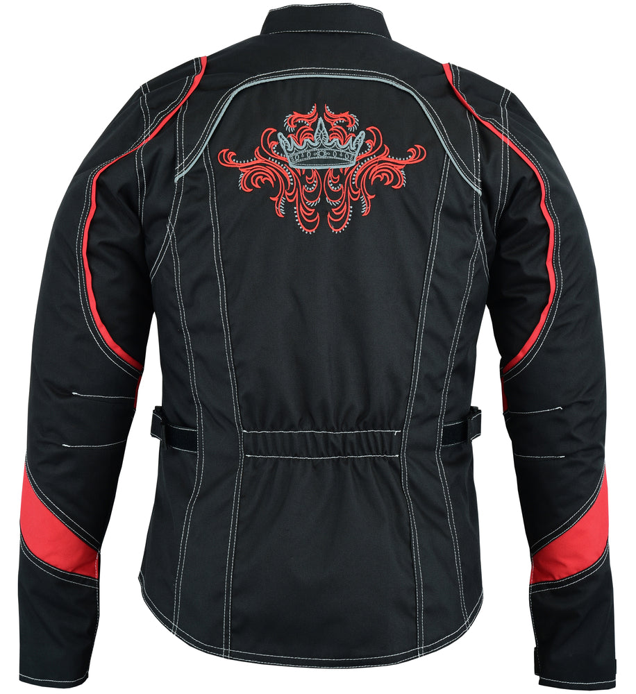 RC Women's Embroidered Crown Riding Jacket - Red