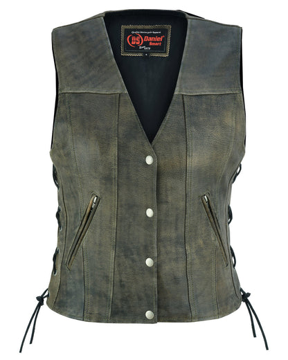 RC Women's Antique Brown Single Back Panel Concealed Carry Vest