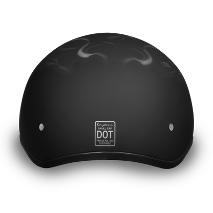 D6-PS D.O.T. DAYTONA SKULL CAP - W/ PISTONS SKULL