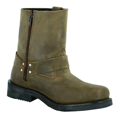 RC Men's Side Zipper Waterproof Boots- Brown