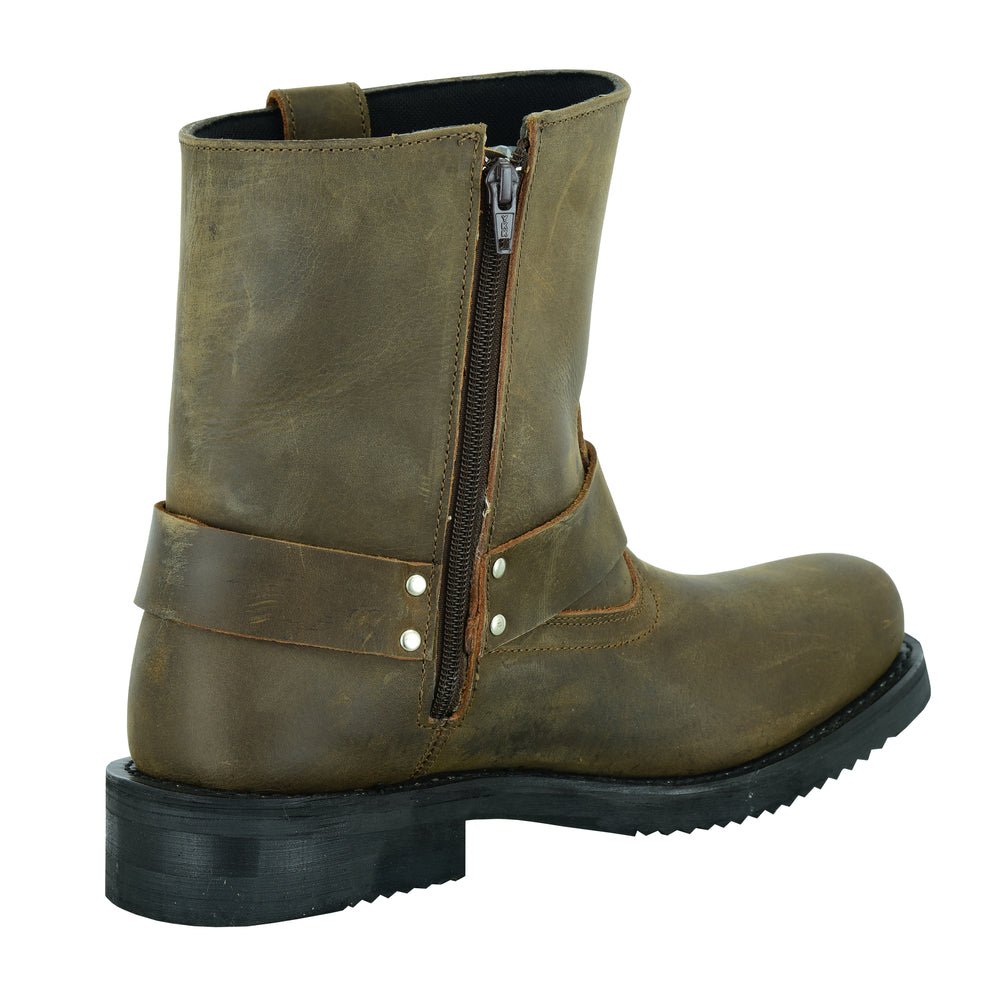 RC Men's Side Zipper Waterproof Boots- Brown