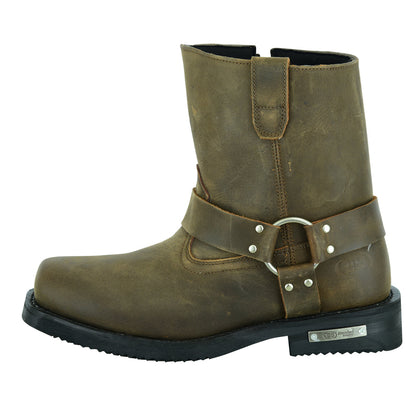 RC Men's Side Zipper Waterproof Boots- Brown