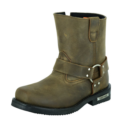 RC Men's Side Zipper Waterproof Boots- Brown