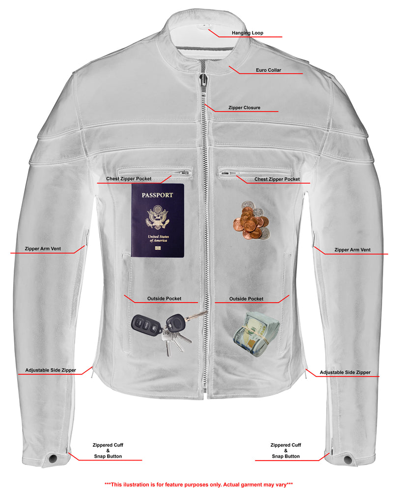 RC Men’s Tall Sporty Scooter Jacket – Naked Cowhide