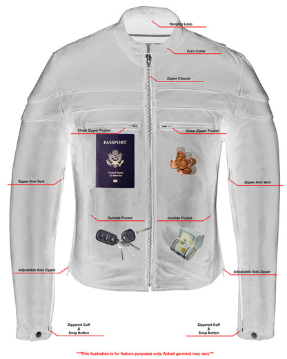 RC Men’s Tall Sporty Scooter Jacket – Naked Cowhide