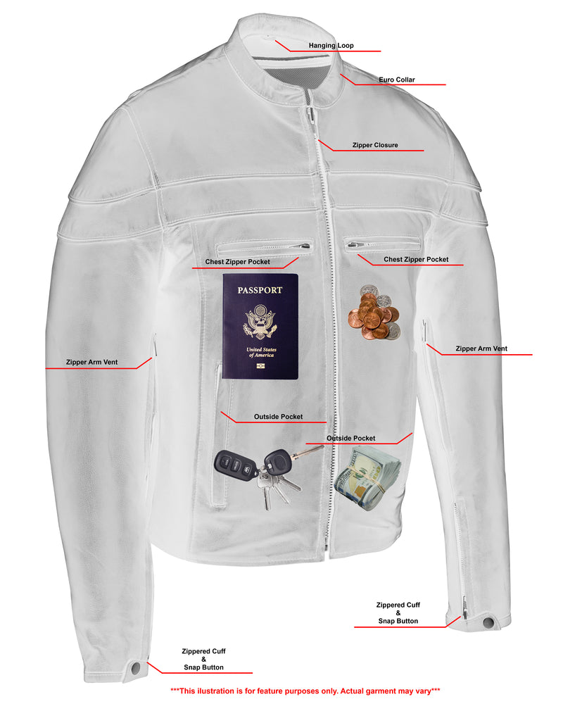 RC Men’s Tall Sporty Scooter Jacket – Naked Cowhide