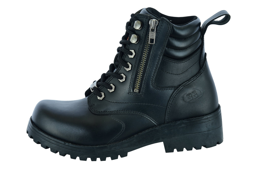RC Women's Side Zipper Plain Toe Boots