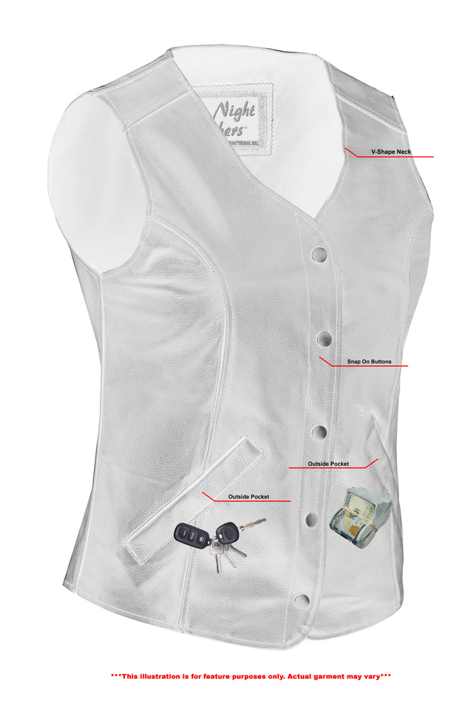 RC Women's Stylish Longer Body &frac34; Vest - Plain Sides