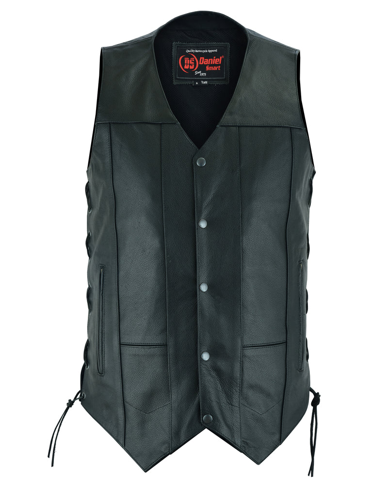 RC Men's Ten Pocket Utility Black Vest - TALL