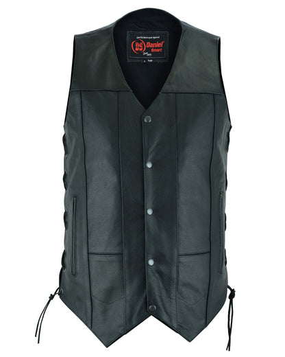 RC Men's Ten Pocket Utility Black Vest - TALL