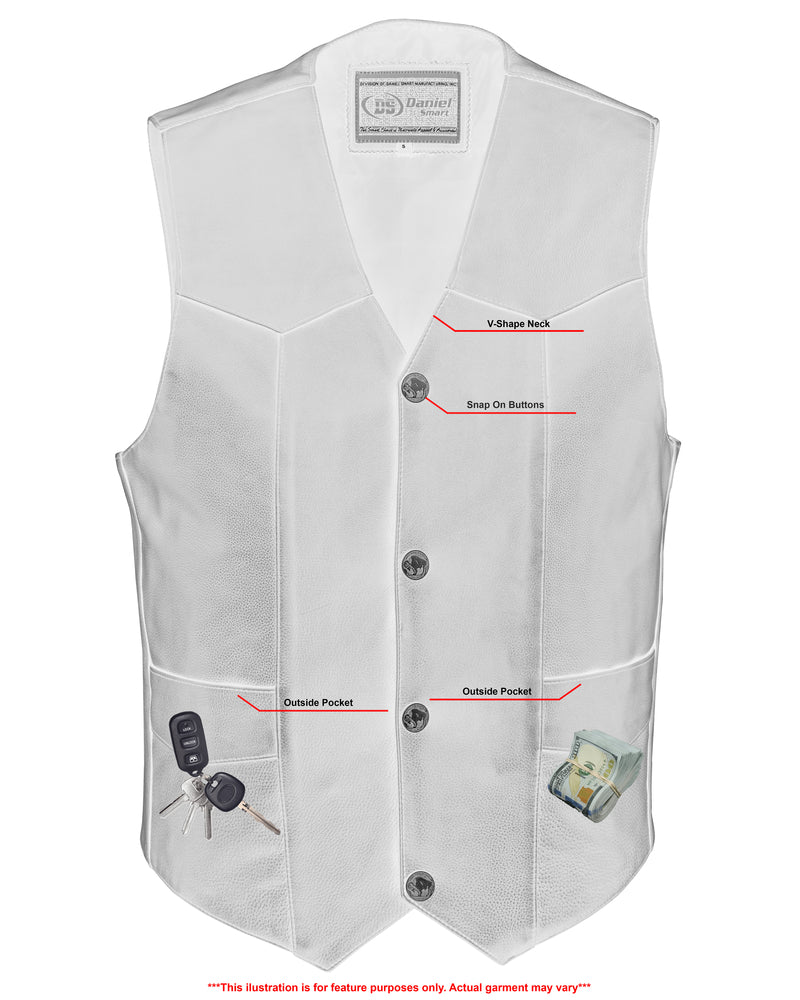 RC Men's Single Back Panel motorcycle vest