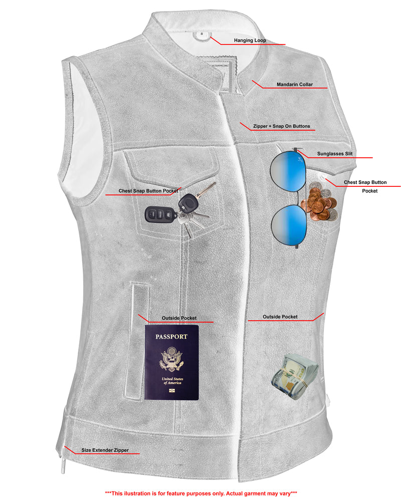 RC  Women's Premium Single Back Panel Concealment Vest - GRAY