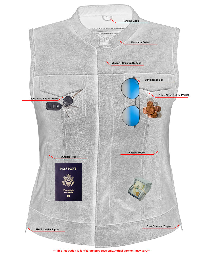 RC  Women's Premium Single Back Panel Concealment Vest - GRAY