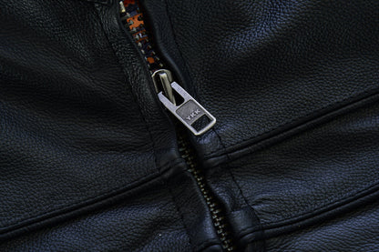 SpeeRCter Black Men’s Leather Motorcycle Jacket