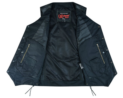 RC Men's Ten Pocket Utility Black Vest - TALL