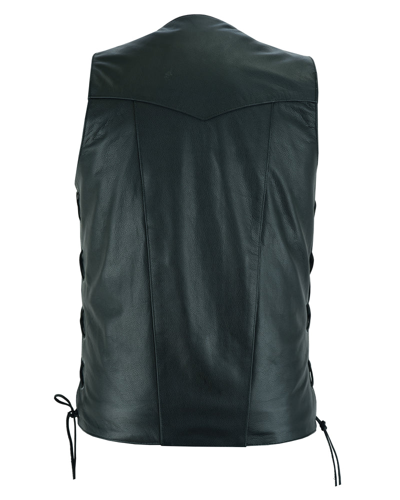 RC Men's Ten Pocket Utility Black Vest - TALL