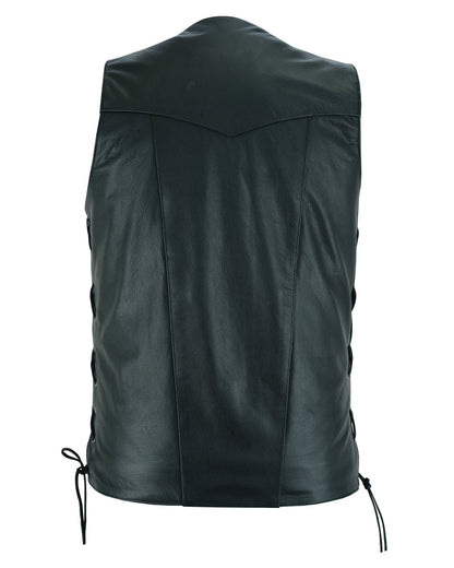 RC Men's Ten Pocket Utility Black Vest - TALL