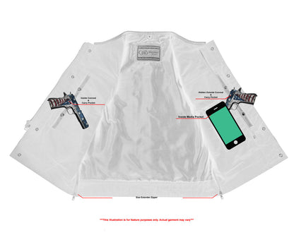 RC Eclipse Black Motorcycle Vest - Hidden Smart Access Pockets & Durable Lining