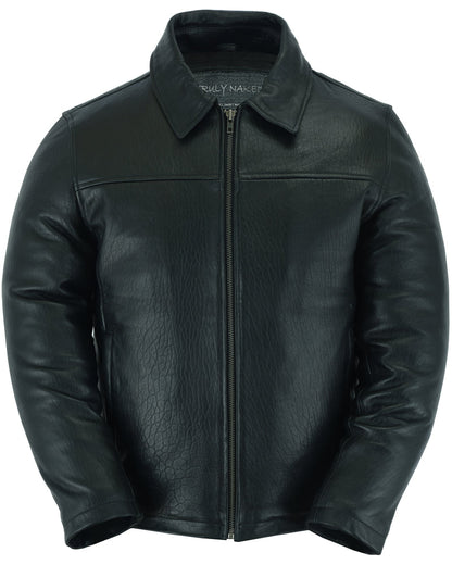 RC Men's Black Drum Dyed New Zealand Lambskin Jacket