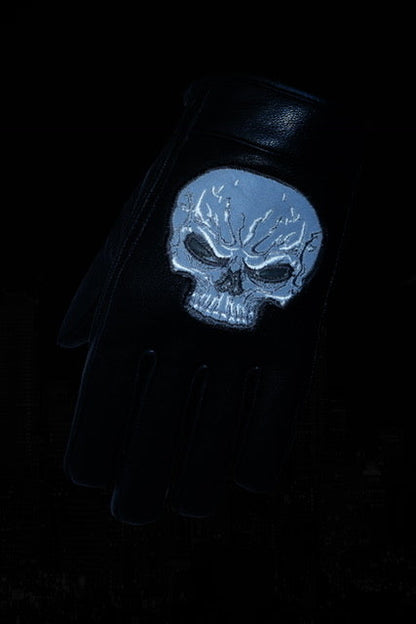 RC   Reflective Skull Short Glove
