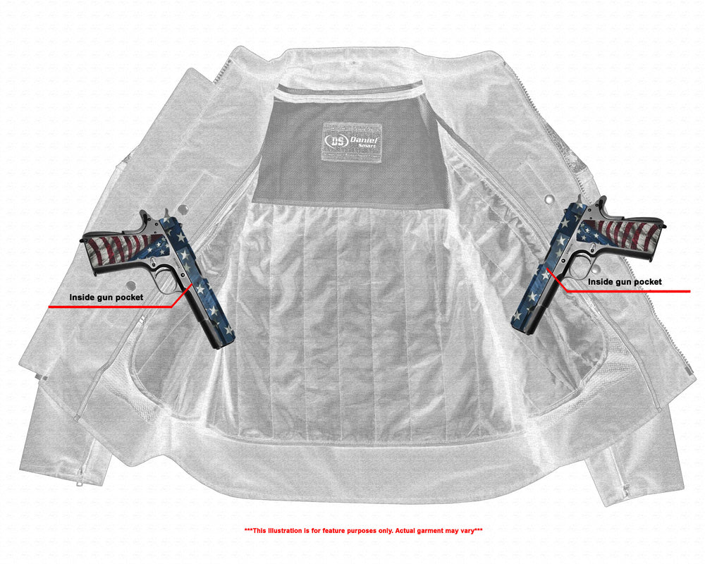 RC Men's Textile Scooter Style Jacket w/ Reflective Skulls