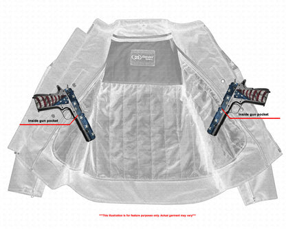 RC Men's Textile Scooter Style Jacket w/ Reflective Skulls